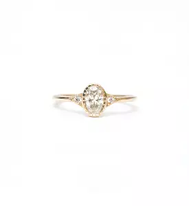 Diamond Oval Deco Ring