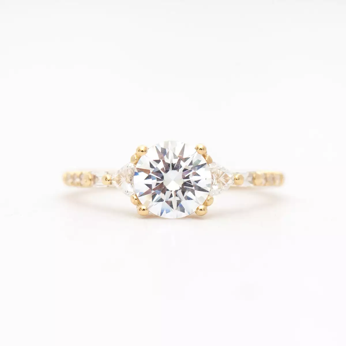 Diamond Trillion Baguette Equilibrium Ring