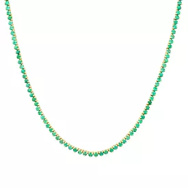 Emerald Tennis Necklace 3-Prong