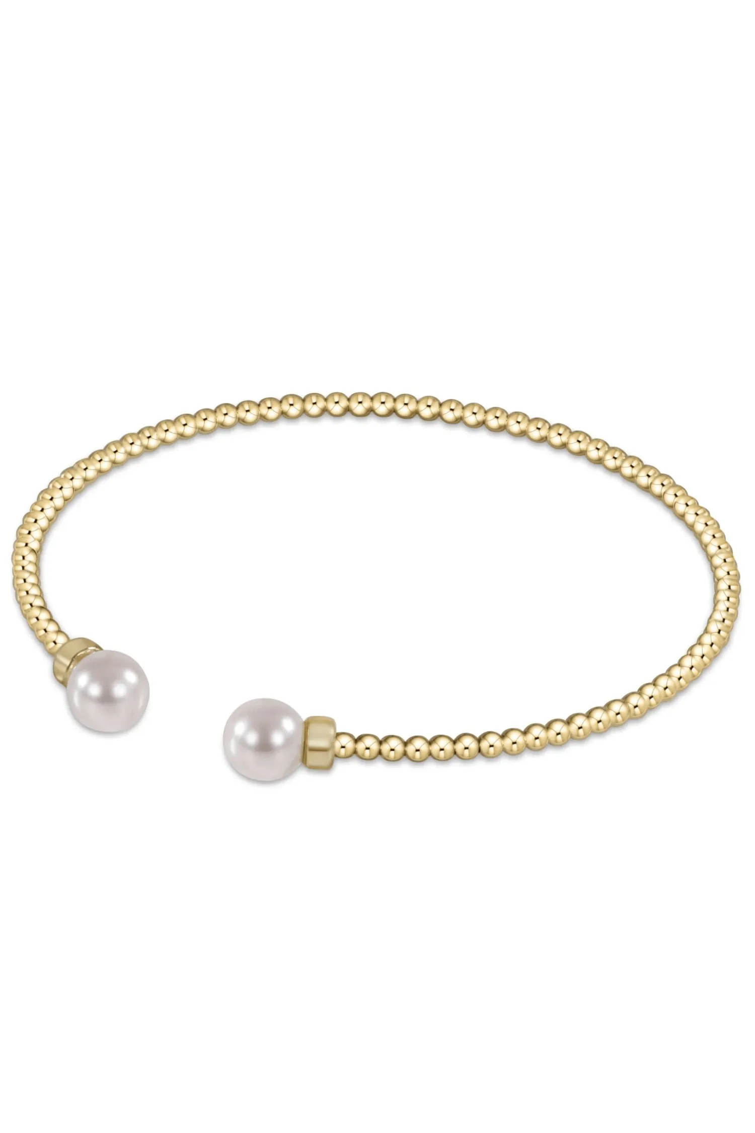 Enewton Classic Gold 2mm Bead Cuff Bracelet-- Pearl