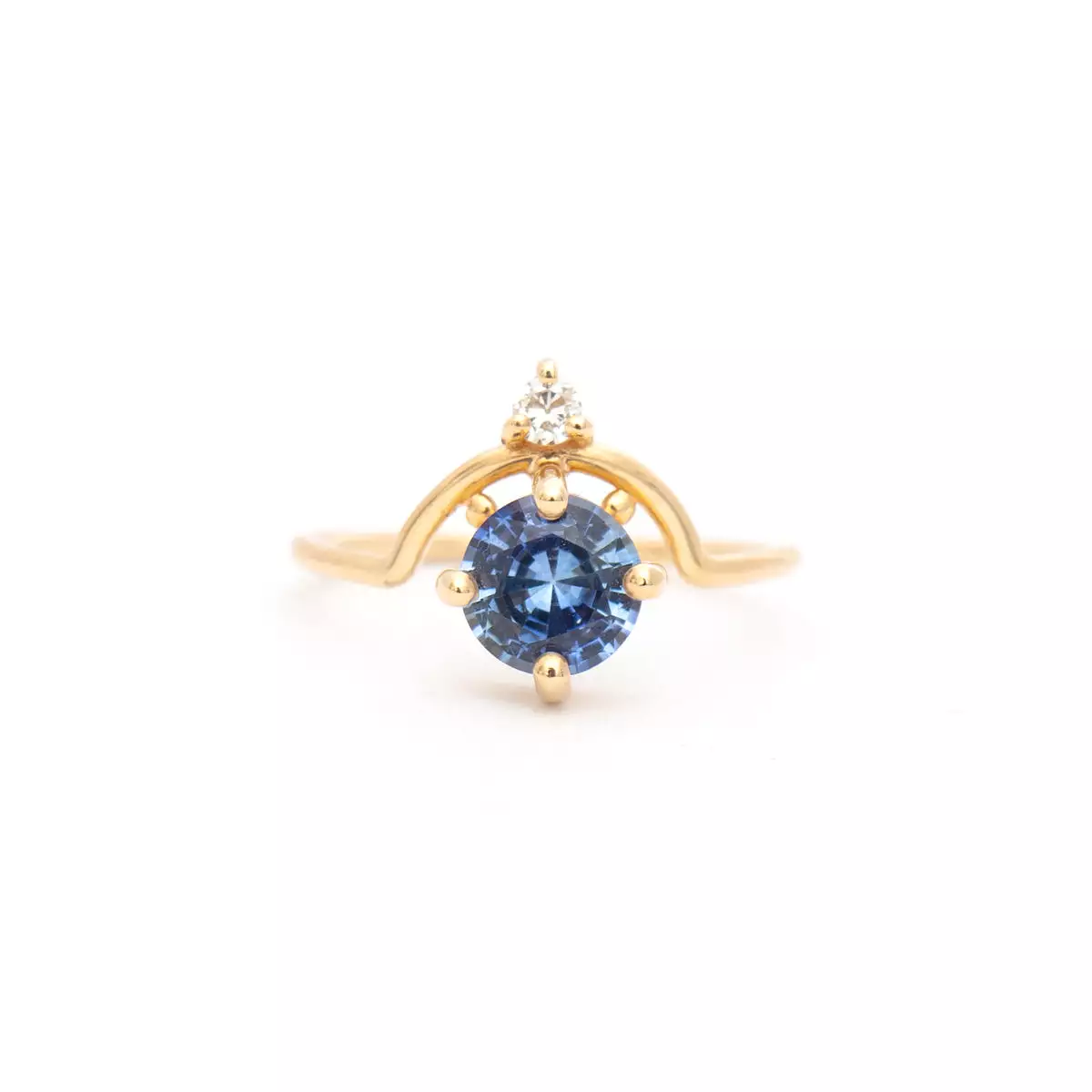 Extra Large Nestled Sapphire Ring