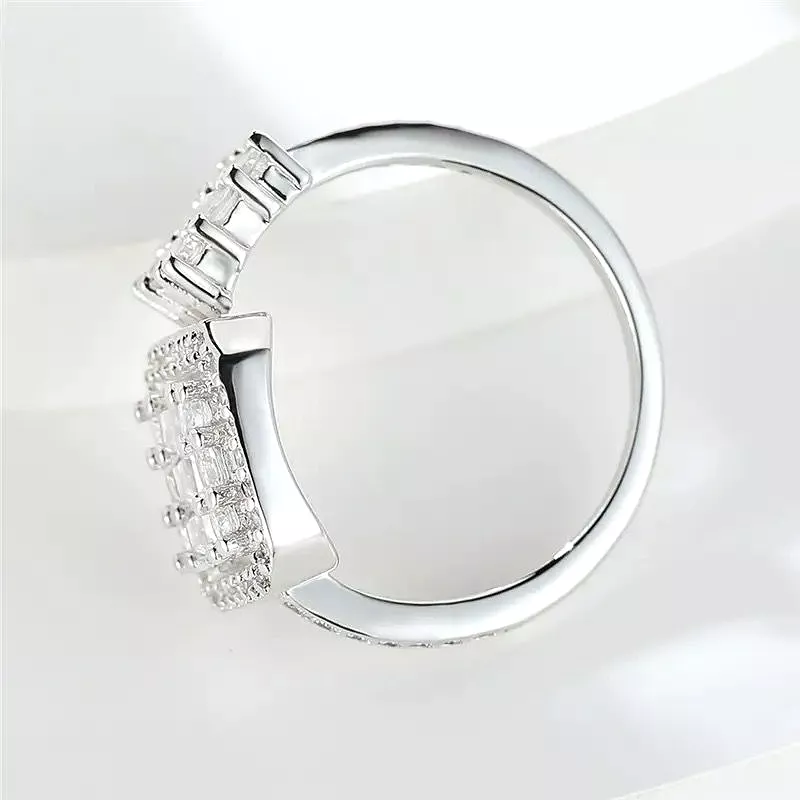 Female Small Square Adjustable Ring Classic Silver S4639721