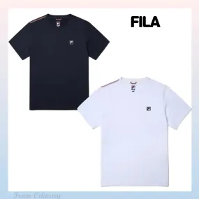 FILA  |Unisex Street Style Cotton Logo T-Shirts