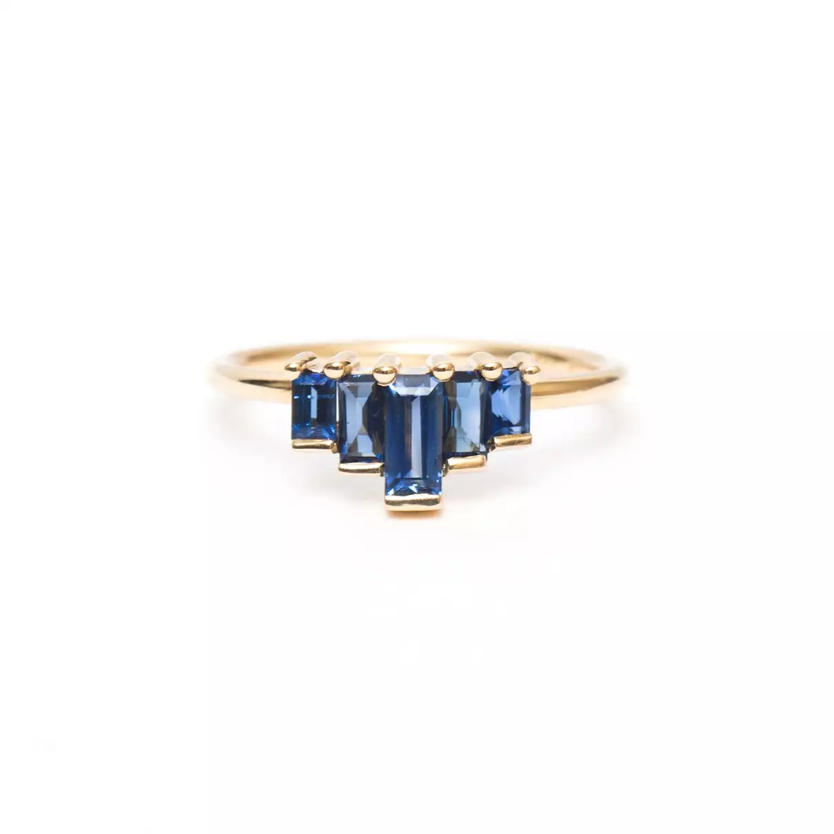 Five Baguette Sapphire Ring