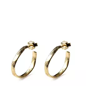 Flower Hoops, Gold