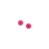 Franck Herval - RUBY gerbera flower stud earrings - Pink