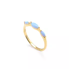 Gam Gold Opalite 3 Stone ring