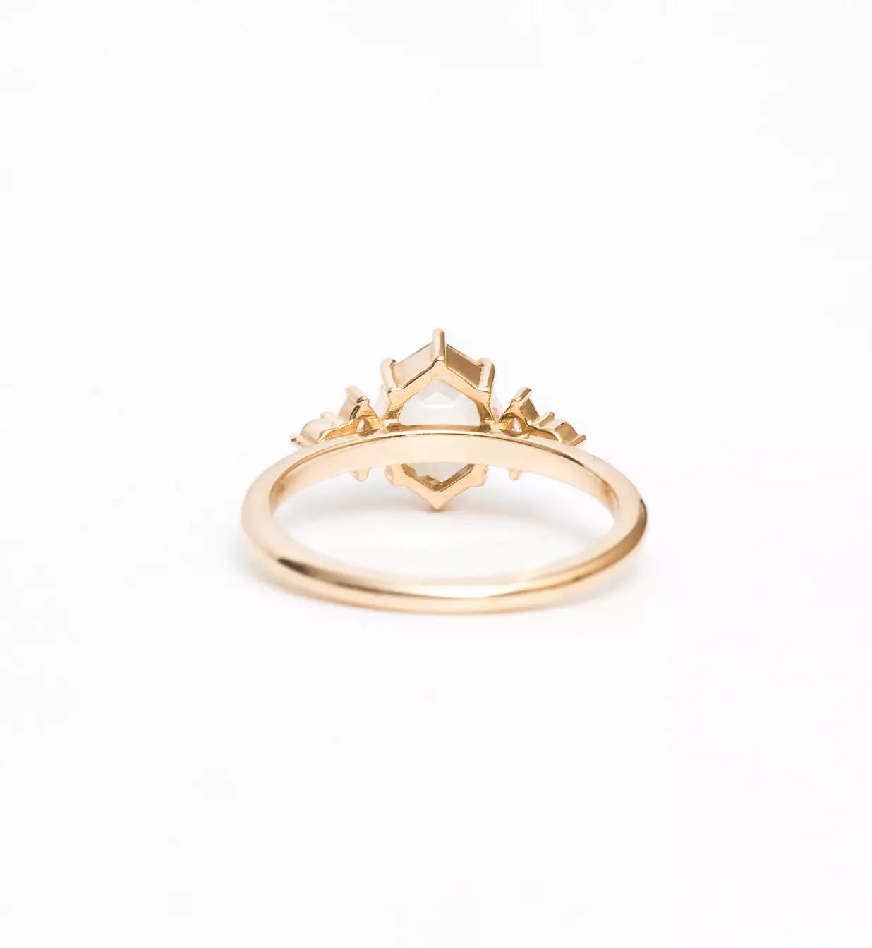 Geometric Champagne Diamond Desi Ring