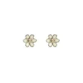 Gold and Cream Coloured Flower Studs