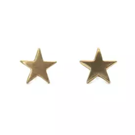 Gold Coloured Star Studs