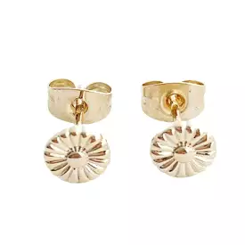 Gold Daisy Stud Earrings