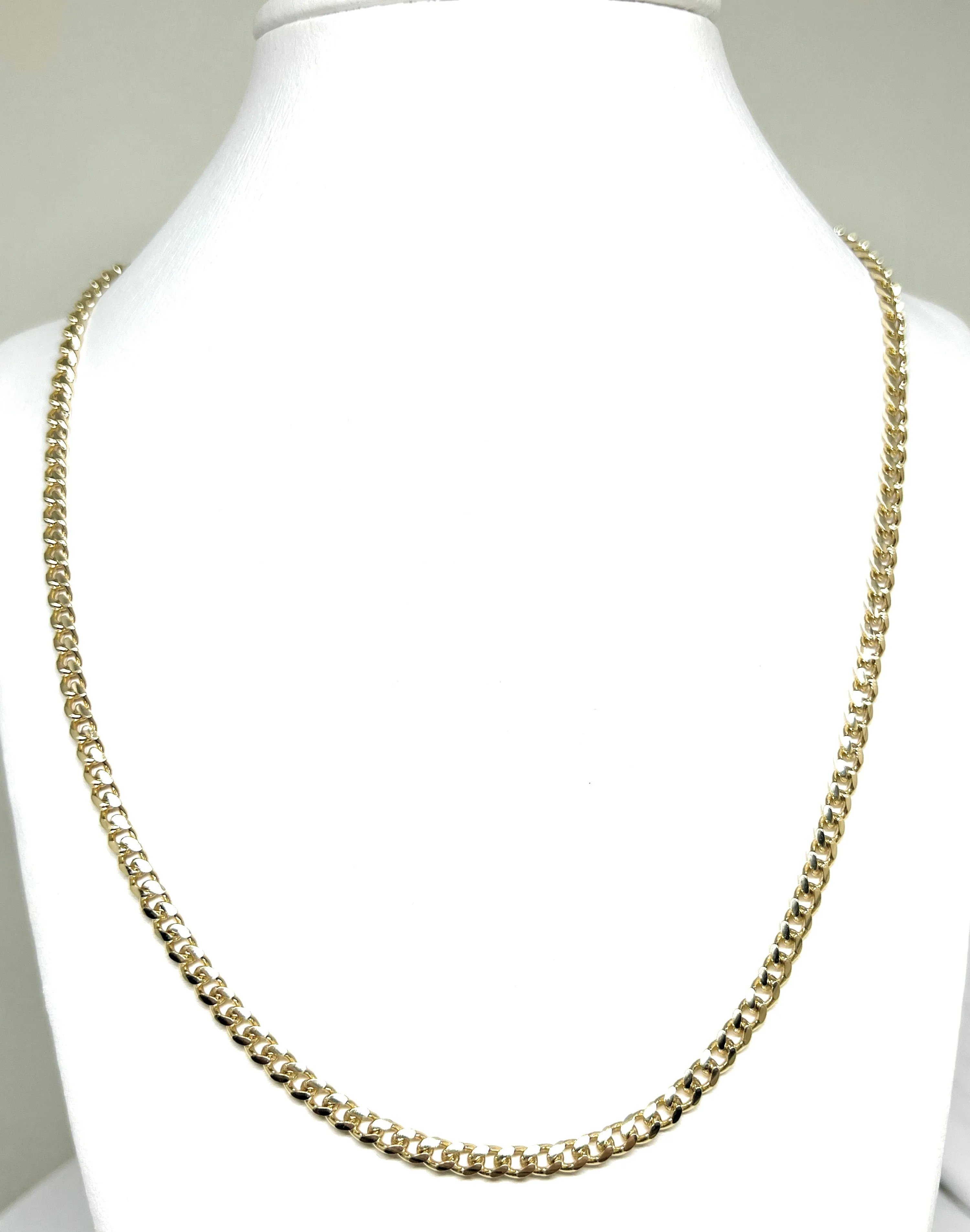 Gold Plated Classic MIAMI Cuban link 24-26 inch 3-4.5mm Chain