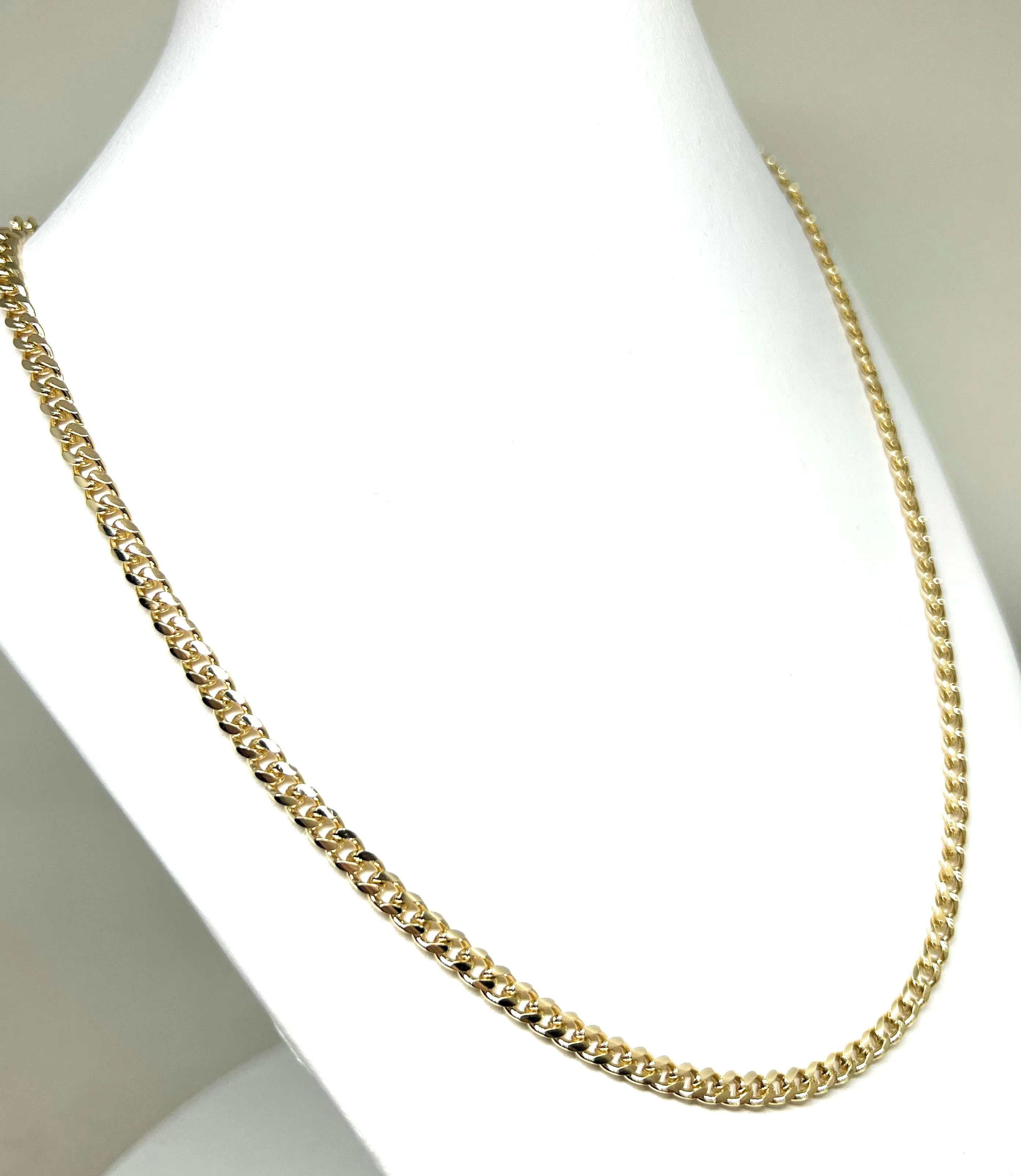 Gold Plated Classic MIAMI Cuban link 24-26 inch 3-4.5mm Chain