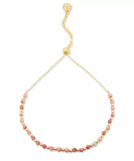 Gorjana Power Gemstone Brooks Bracelet -Gold/Rhodochrosite