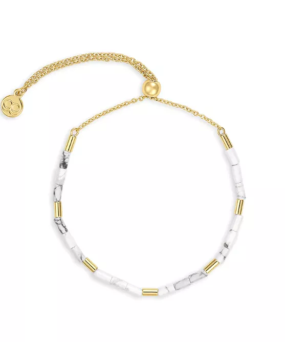 Gorjana Tatum Power Gemstone Bracelet  Howlite/Gold