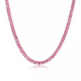 Graziela Pink Sapphire Tennis Necklace