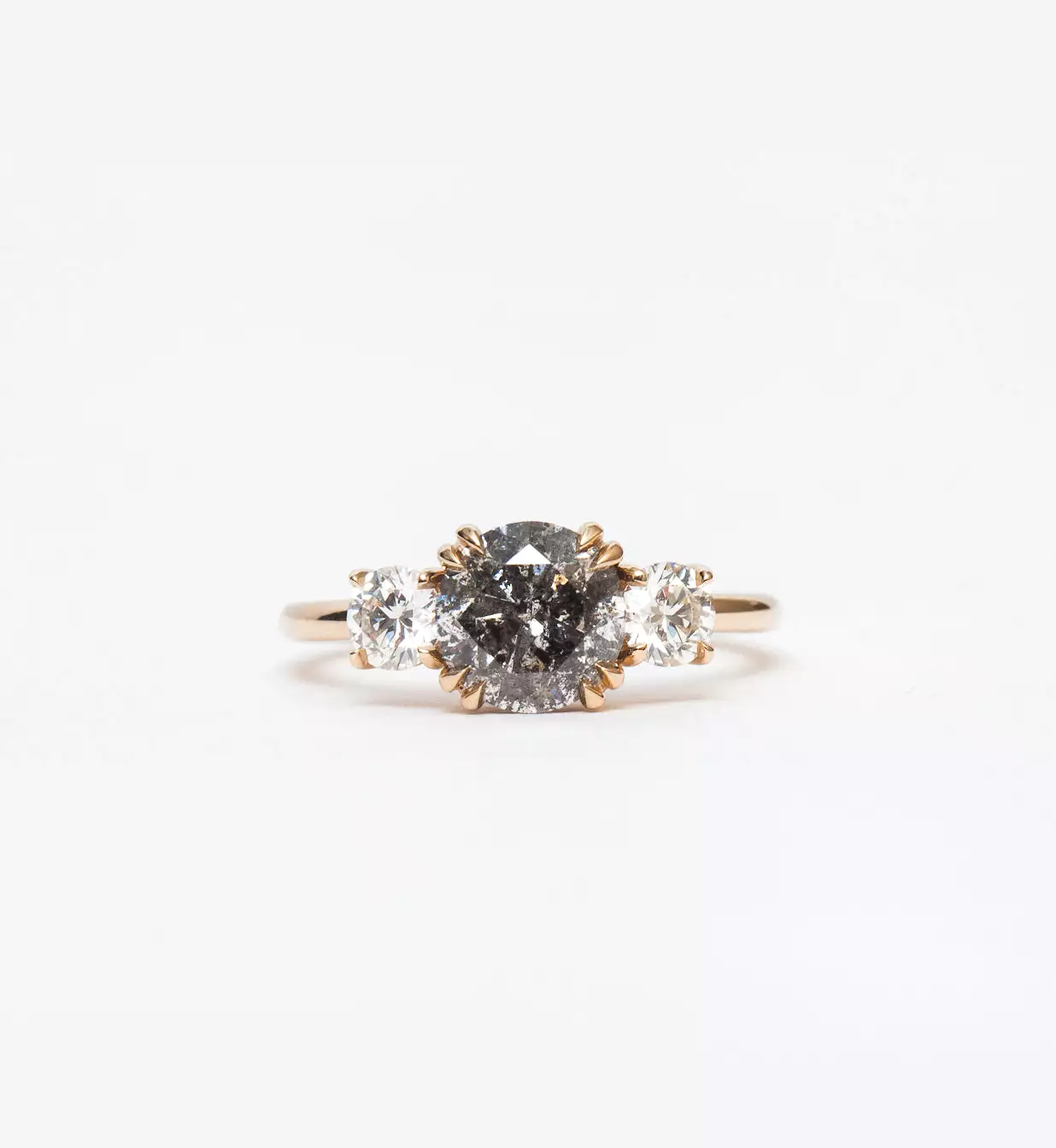 Grey Diamond Eleonore Three-Stone Ring