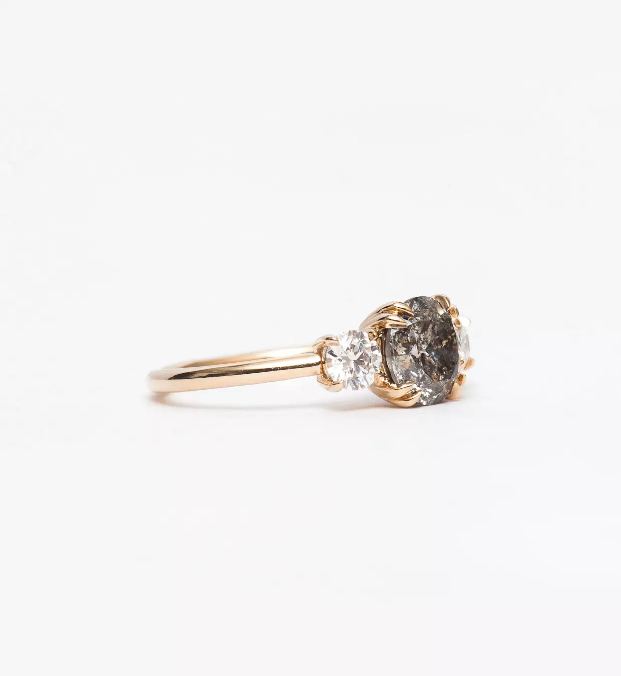 Grey Diamond Eleonore Three-Stone Ring