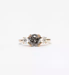 Grey Diamond Eleonore Three-Stone Ring