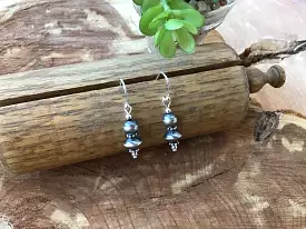 Handmade Sterling Silver Navajo Pearl Earrings