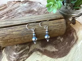 Handmade Sterling Silver Navajo Pearl Earrings