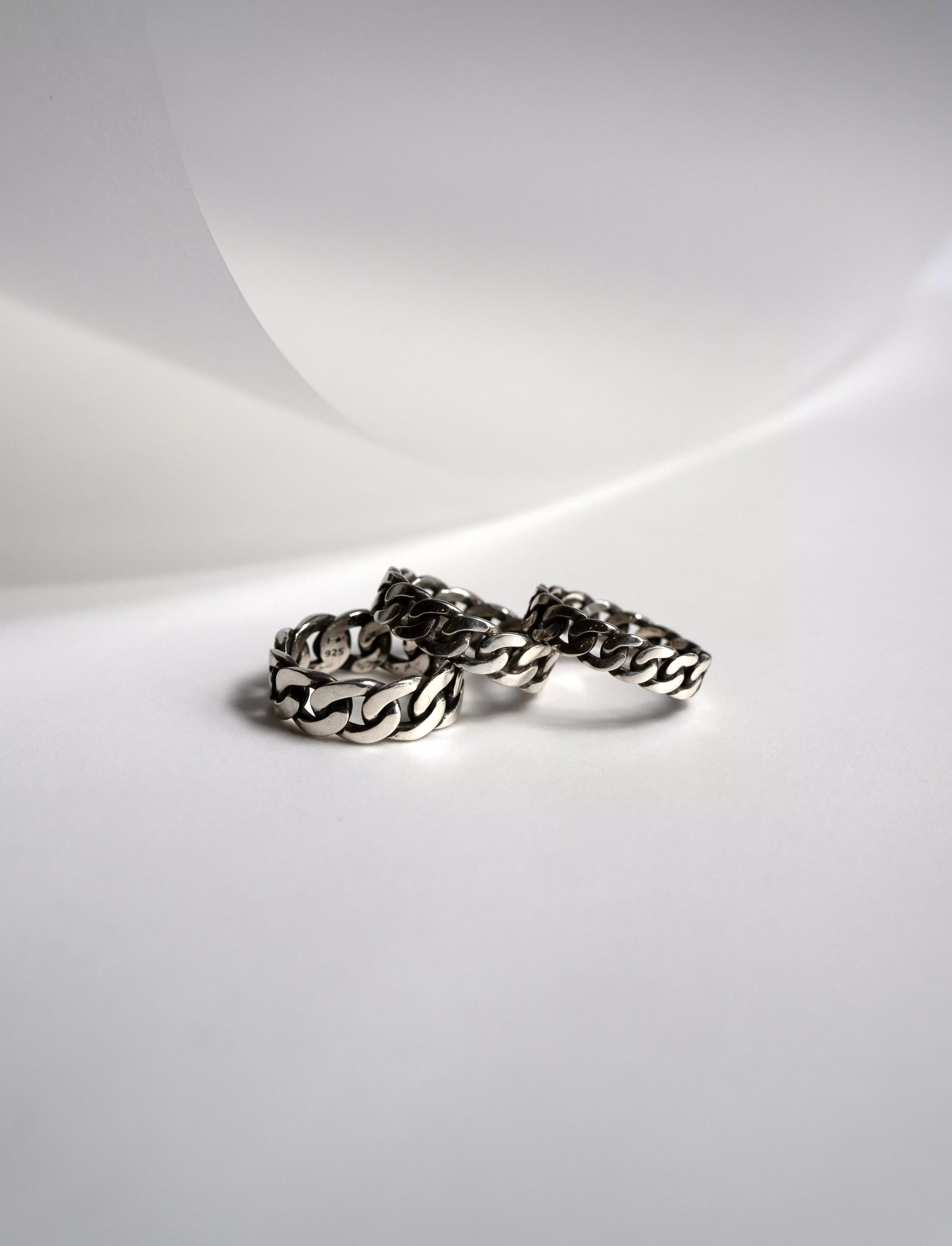 Havana - Cuban Chain Ring in Sterling Silver