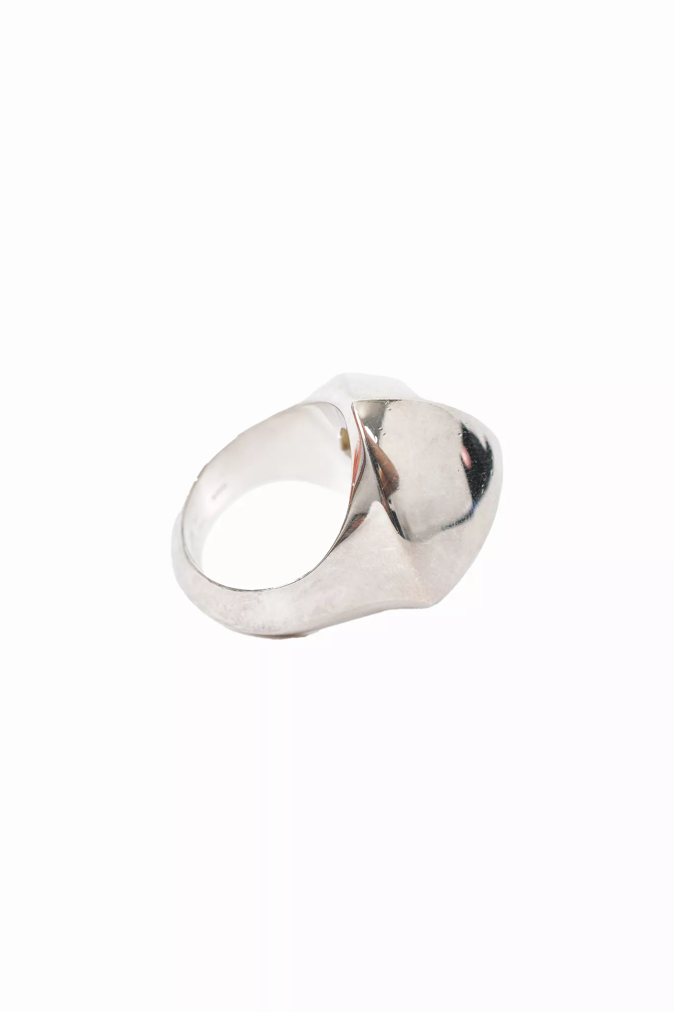 Hermes Silver Dome Ring Size 51