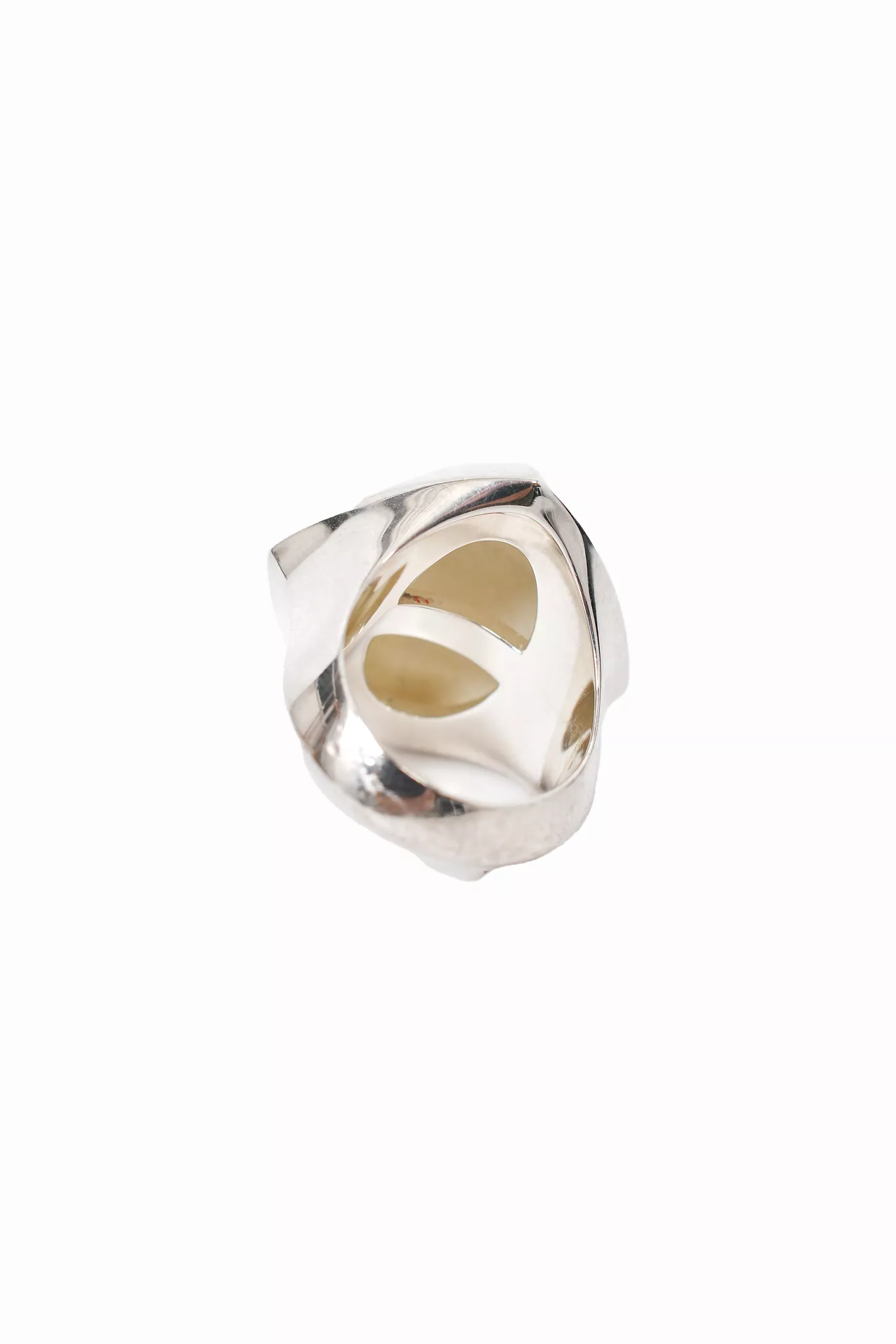 Hermes Silver Dome Ring Size 51