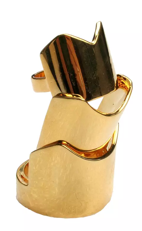 Hinge Plate Ring, Gold