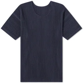 Homme Plissé Issey Miyake Pleated T-ShirtNavy