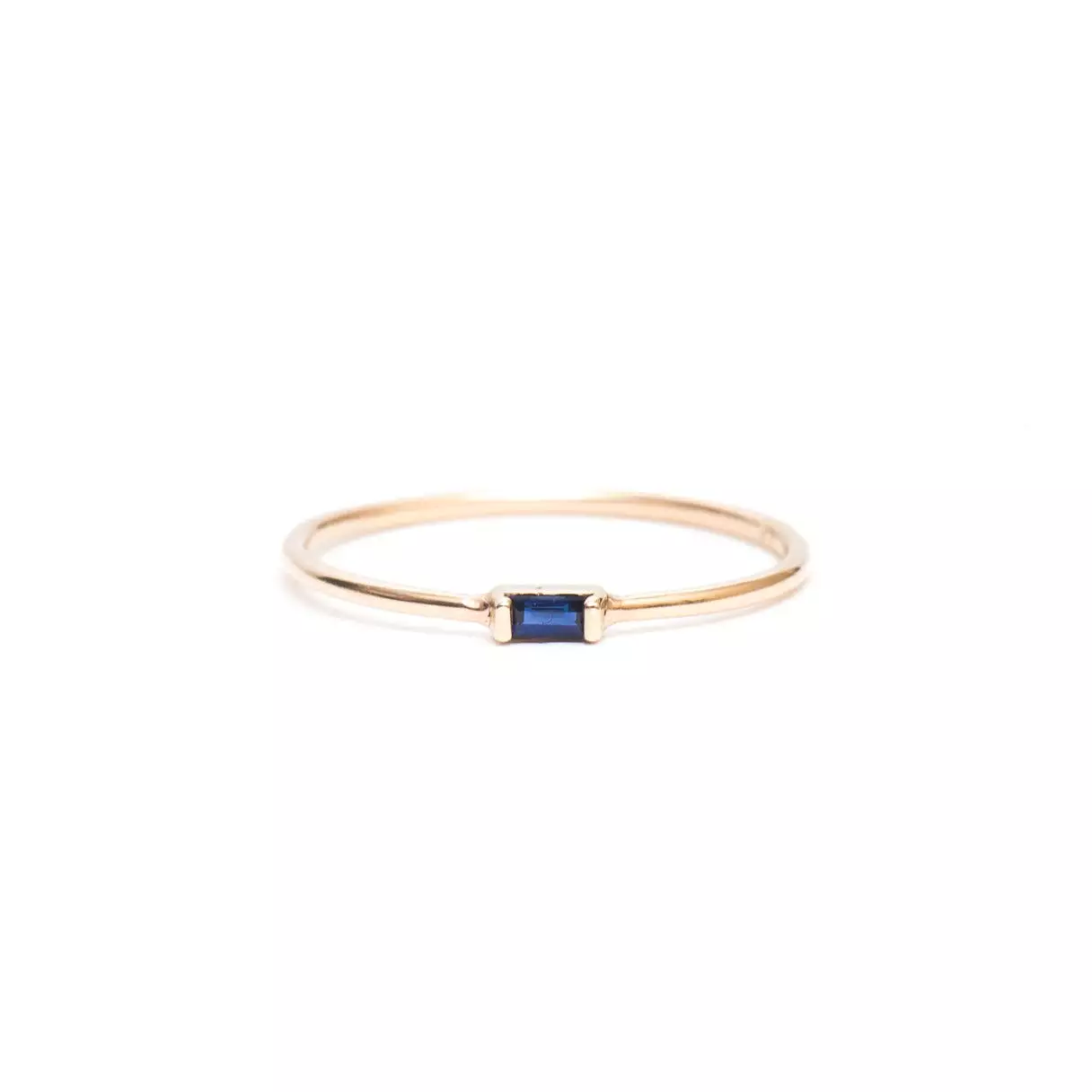 Horizontal Sapphire Baguette Ring