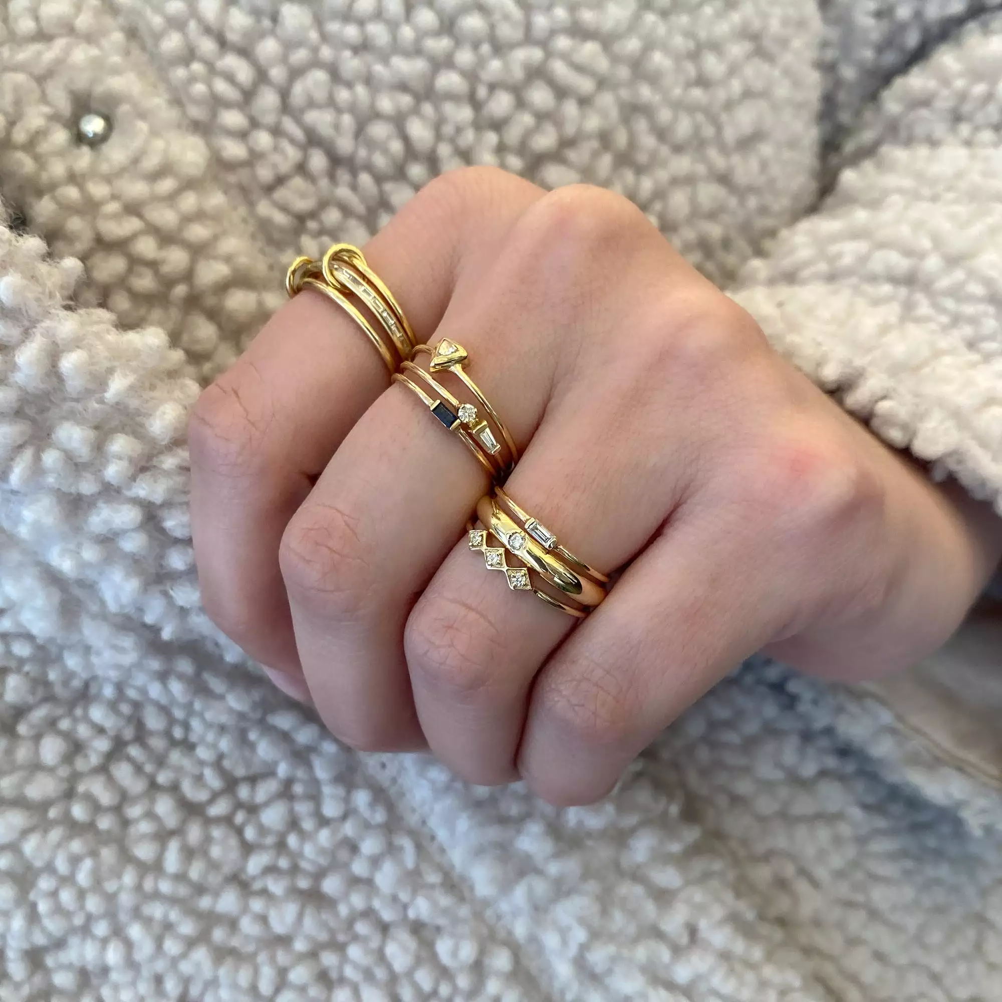 Horizontal Sapphire Baguette Ring