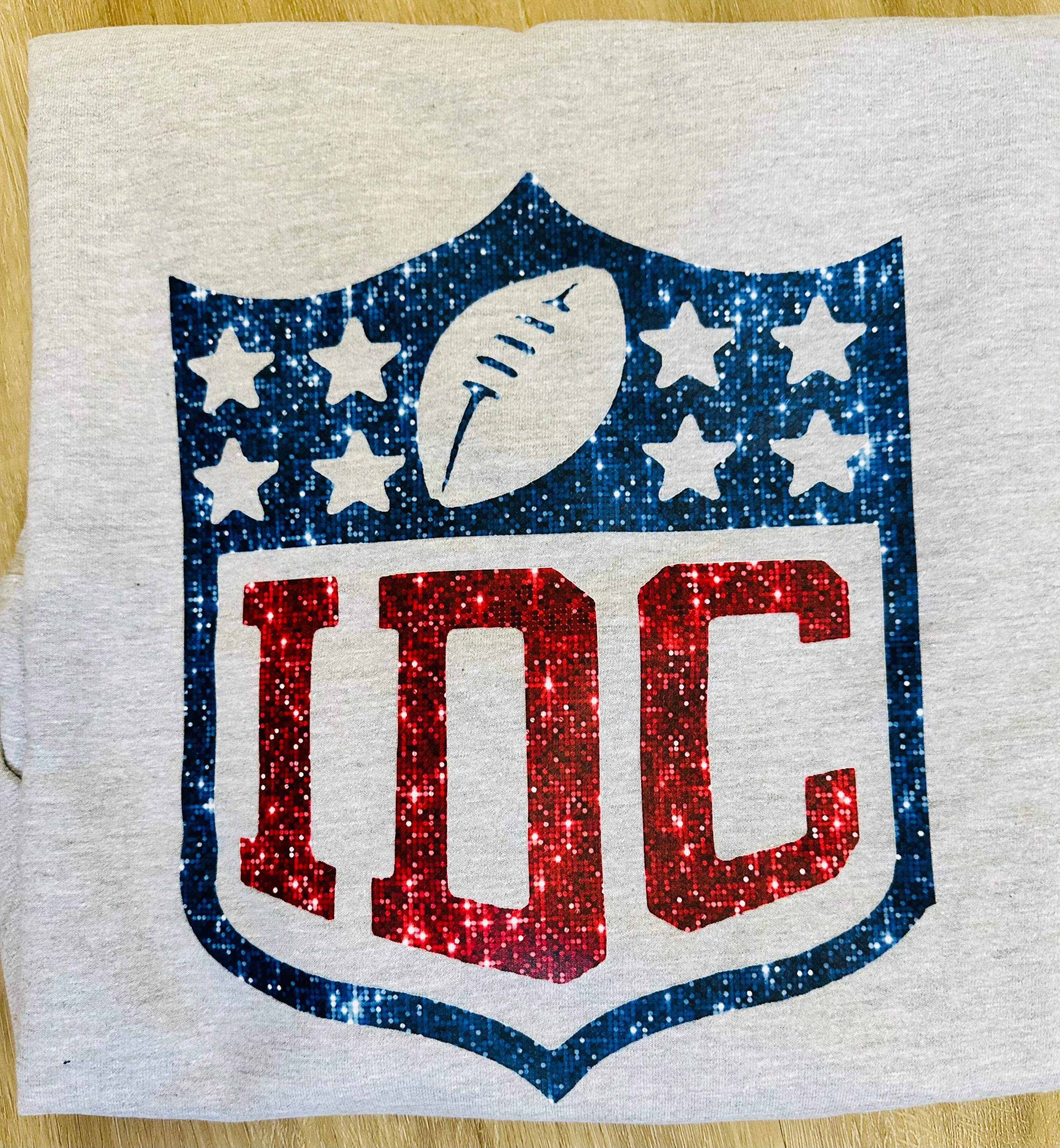 IDC Football Faux Sequin TEE Shirt