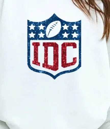 IDC Football Faux Sequin TEE Shirt