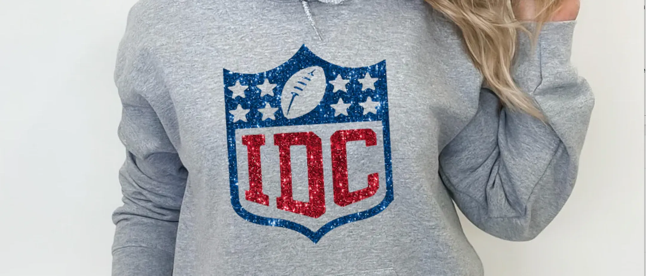 IDC Football Faux Sequin TEE Shirt