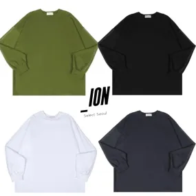 IONSEOUL  |Unisex Street Style Plain Oversized Logo T-Shirts