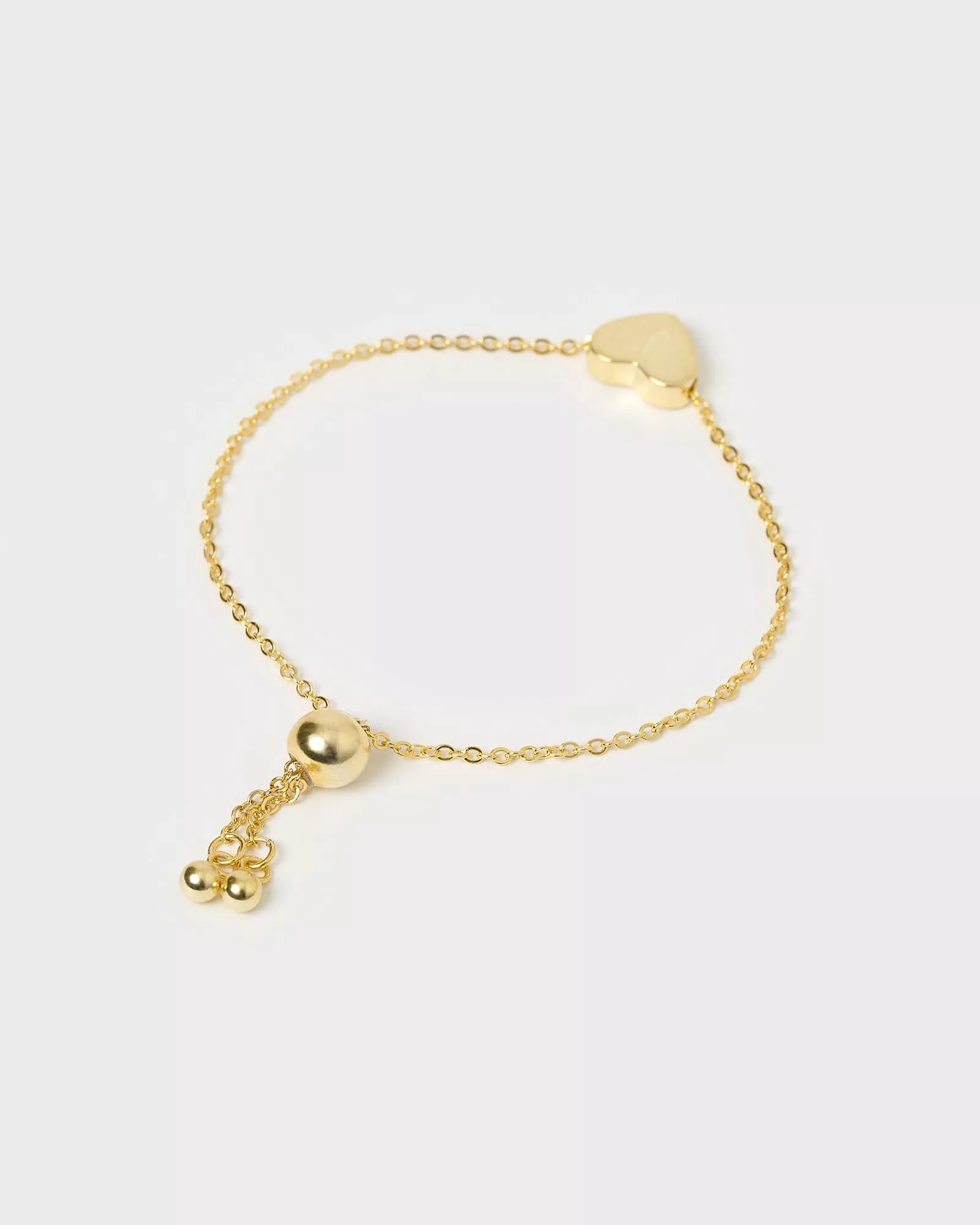 Izoa Kids Heart Alphabet Letter J Bracelet Gold