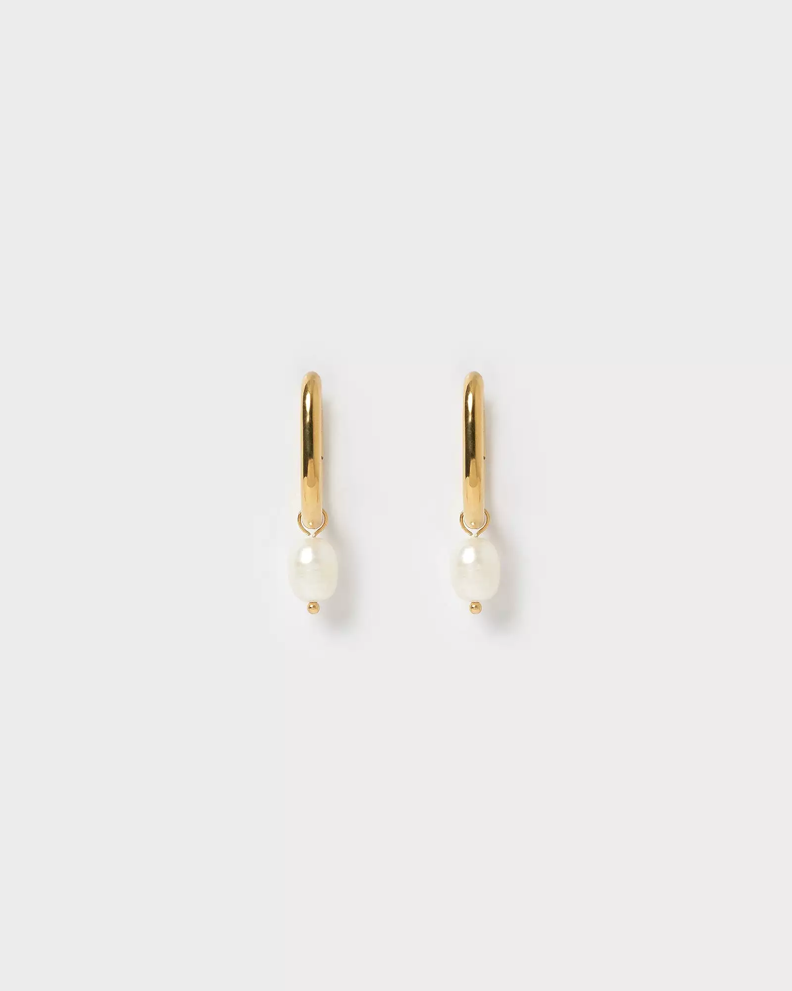 Izoa Penelope Freshwater Pearl Earrings Gold