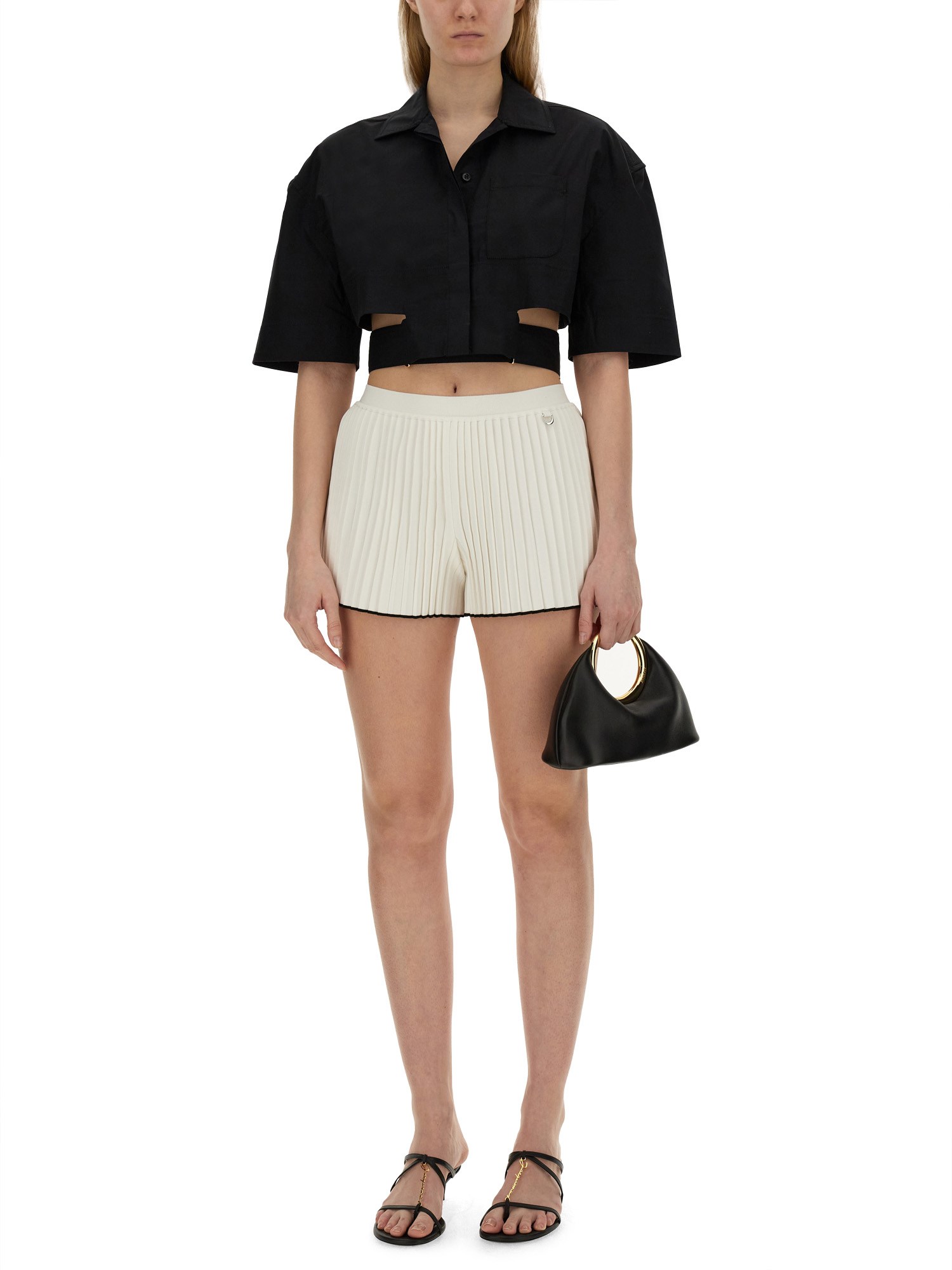 JACQUEMUS    SHORT MAILLE PLEATED