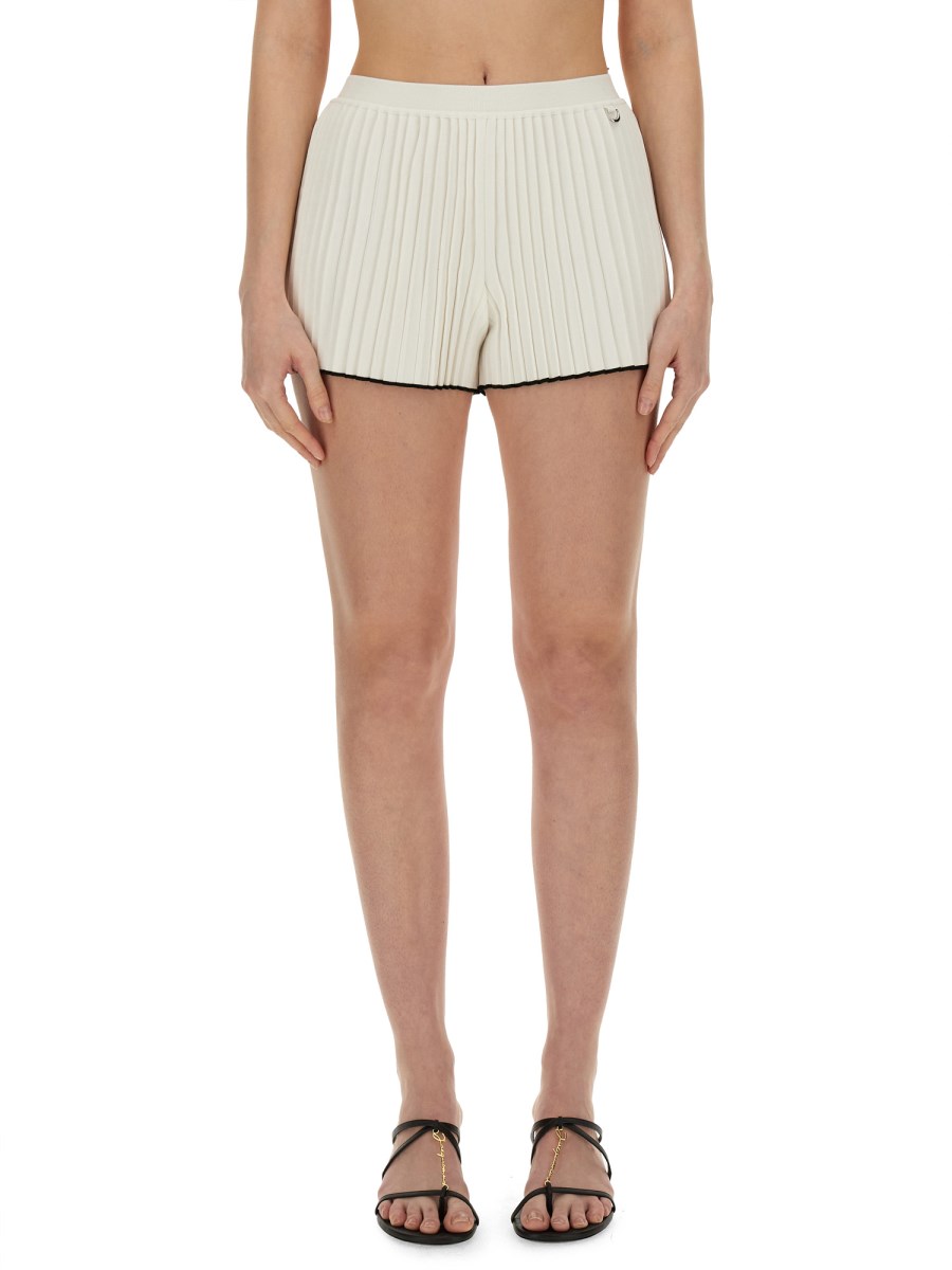 JACQUEMUS    SHORT MAILLE PLEATED