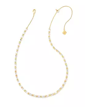 Juliette Strand Necklace Gold White Crystal