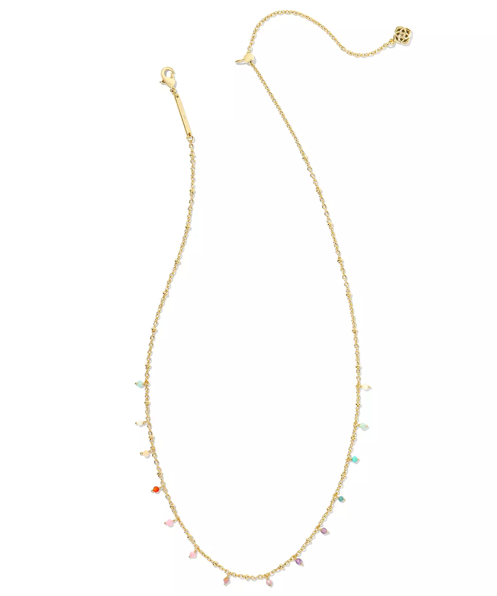 Kendra Scott Camry Beaded Strand Necklace - Gold Pastel Mix