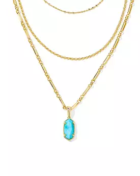 Kendra Scott Elisa Triple Strand Necklace Gold