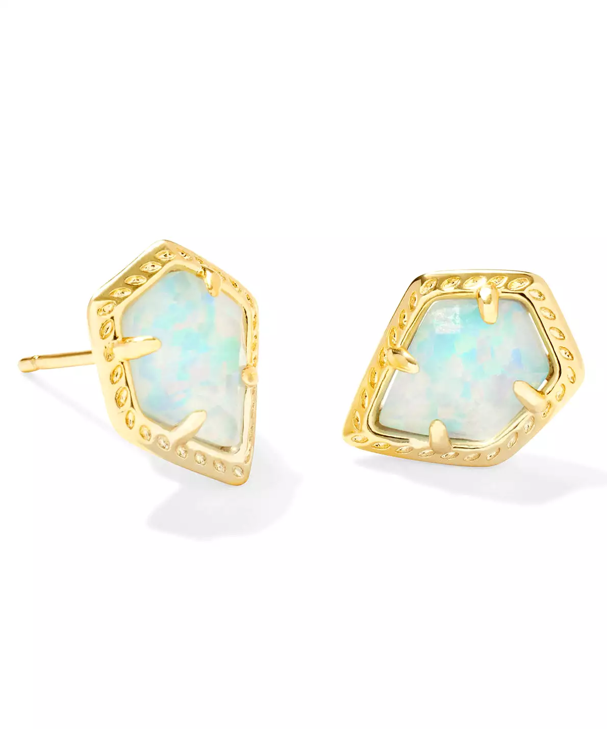 Kendra Scott Framed Tessa Stud Earrings - Iridescent Drusy, Rose Pink OR Light Blue