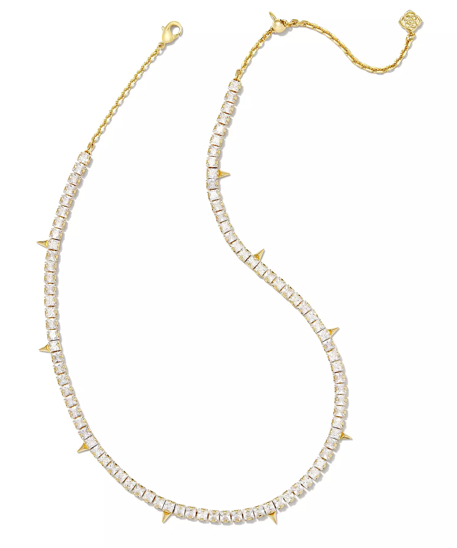 Kendra Scott Jacqueline Tennis Necklace - Gold/White Crystal