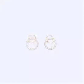 KNIGHT & DAY Interlinking Circles Gold Earrings