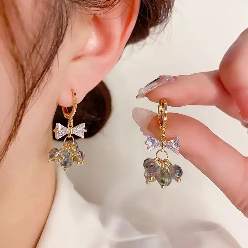 Korean New Exquisite Flower Splicing Earrings - S4560423