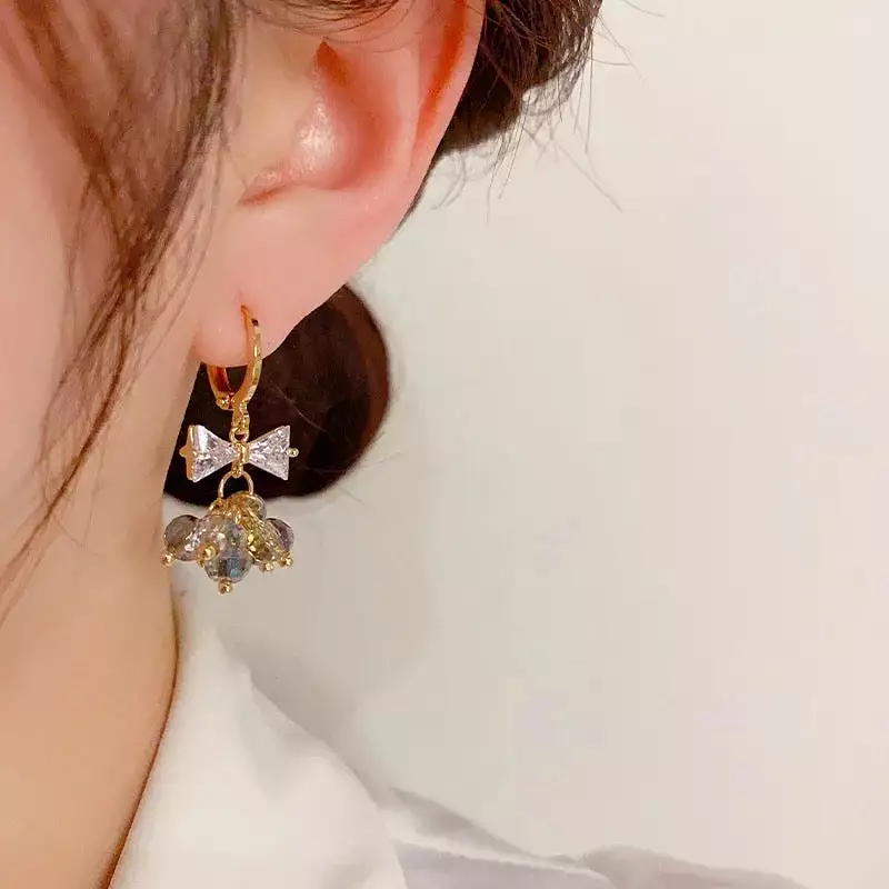 Korean New Exquisite Flower Splicing Earrings - S4560423