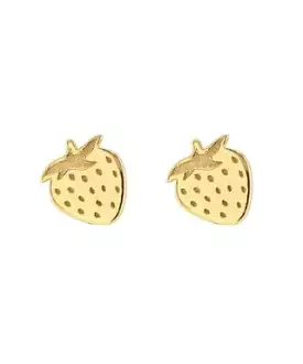 Kris Nations Strawberry Stud Earrings - Gold