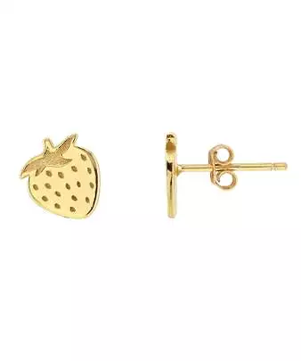 Kris Nations Strawberry Stud Earrings - Gold